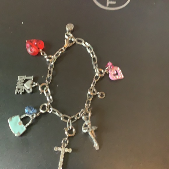 SUPER CUTE CHARM BRACELET GLITTER HEART +++ - Picture 5 of 5